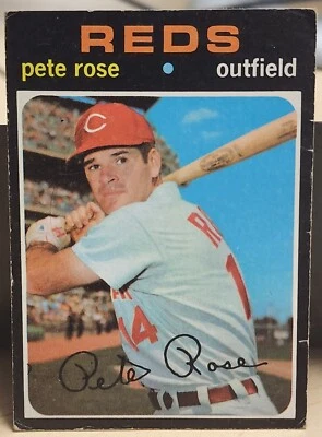 1971 Topps # 100 Pete Rose Baseball Card, Reds - Image 1 of 2