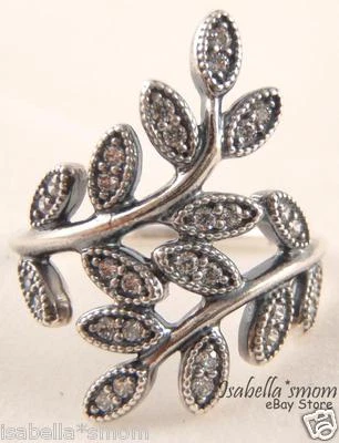 Funkelnde Blätter Original Pandora Silberring/Zirkonia 7.5/56 190921CZ Neu W - Bild 1 von 4