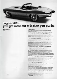 Pubblicità stampa originale Jaguar XKE Roadster 1967 "You Get More Out of It" - Foto 1 di 1
