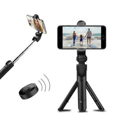Flexible Tripod Holder Stand Selfie Stick With Bluetooth Remote For Mobile Phone - image 1 of 4