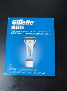 Gillette Treo Razor and Shave Gel 0.37 FL OZ Travel Disposables Caregiver Use - Picture 1 of 2