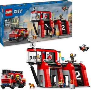 LEGO City La Estación Y El Camión De Bomberos 60414 / Niño Juego Juegos Nuevo - Imagen 1 de 8