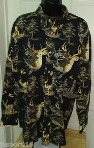 Natural Issue Mens Shirt Size XL X Large Black Gray Brown Beige Deer Buck - Picture 1 of 4