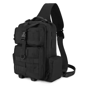 Outdoor Tactical Sling Bag Military MOLLE Crossbody Pack Chest Shoulder Backpack - Picture 1 of 13