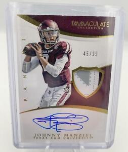 2015 Immaculate Collection #11 Johnny Manziel Auto Player Worn Material 45/99