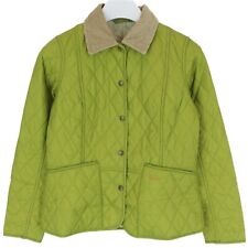 BARBOUR Summer Liddesdale Quilt Jacket Women's EU 36 Green Corduroy Trim