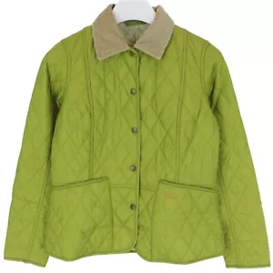 Barbour Summer Liddesdale Quilt Jacke Damen Eu 36 Grün Kord Rand - Bild 1 von 9