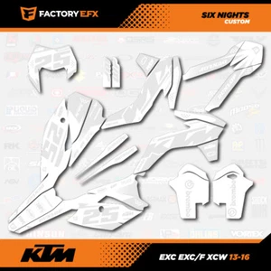 Kit de gráficos Whiteout 6 noches para KTM 13-16 EXC EXC/F XCW 125 250 300 450 - Imagen 1 de 5