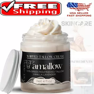 Natural Skin Lotion - 4oz Grass Fed Beef Tallow Moisturizer for All Skin Types - Picture 1 of 9