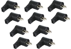 10x Enchufe Altavoz Atornillable - Angulado 90° - Negro - Imagen 1 de 1