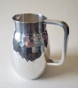 Rare Gio Ponti For Calderoni Fratelli MCM Battuto Alpaca Argentato Pitcher Italy - Picture 1 of 6