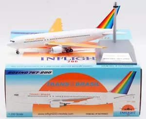 VUELO 1:200 TRANS BRASIL Boeing B767-200 avión diecast modelo PT-TAB - Imagen 1 de 16