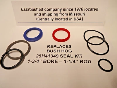 Replaces Bush Hog 25H41349 seal kit  (1-3/4" bore X 1-1/4" Rod) See description - Image 1 of 4