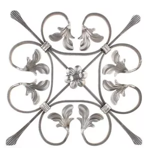 Adorno de hierro forjado hierro forjado 340x340mm rejilla para barandilla val... - Imagen 1 de 2