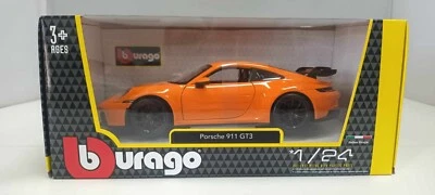 Porsche 911 GT3 Burago 1:24 Orange Arancione Nuovo 18-21104 - Immagine 1 di 4