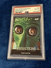 PSA 8 2016 Star Wars Card Trader Physical Cards Reflections Greedo Han Solo #R-1