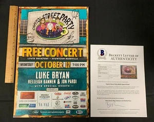 BANNON/BRYAN/PARDI HAND SIGNED 11X17" CAPITOL STREET CONCERT POSTER BECKETT/COA - Picture 1 of 5