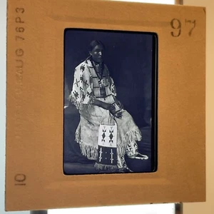 97 Edward Curtis “Girl” Sioux Native American Vintage Photo 35mm Art Slide - Picture 1 of 4