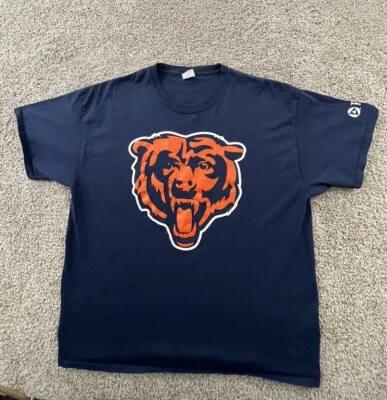 Camiseta masculina Chicago Bears tamanho adulto grande azul laranja NFL - Imagem 1 de 4