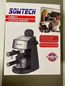 SOWTECH Espressomaschine Espressokocher Cappuccino Latte Maschine mit Dampfmilch - Bild 1 von 2