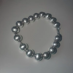 AUTHENTIC Tiffany & Co HardWear Ball Bracelet in Sterling Silver 10mm Bead 7.5in - Picture 1 of 6