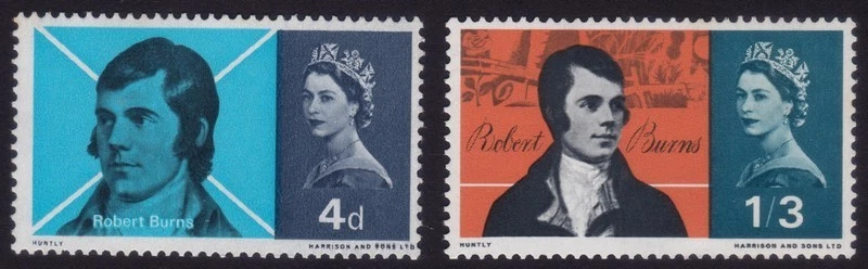 Great Britain 1966 Robert Burns Sc#444-445 MNH @S4911 - Image 1 of 1