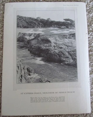 FULL MAGAZINE PAGE-AMERICAN GOLFER  LARGE PHOTO OF CYPRESS POINT #15 - Image 1 of 4