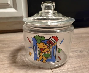 Nuevo Tarro de Galletas Winnie the Pooh Sellado Hunny Pot Chef Vidrio Grande Transparente De Colección - Imagen 1 de 6