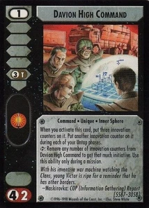 Davion High Command (CE) - Commander's Edition - Battletech CCG - Imagen 1 de 6