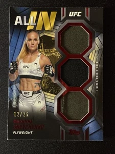 Parche Valentina Shevchenko usado en luchador 2024 Topps Knockout UFC todo en rojo/25 - Imagen 1 de 8