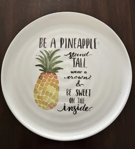 Ceramics Cuore Made in Italy Pineapple Serving Plate made in Italy 11" - Picture 1 of 3