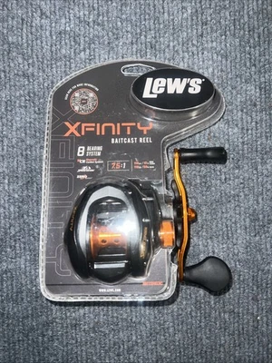 Lews Xfinity Baitcast Reel 7.5:1 Gear Ratio 8 bearing system right handed new - Image 1 of 2