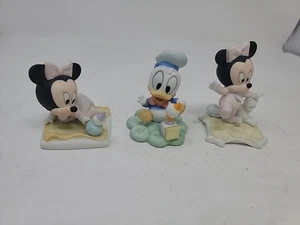 Goebel Disney Babies Lot Minnie Mouse W/ Top Babys First Steps Smile Donald Duck - Picture 1 of 16