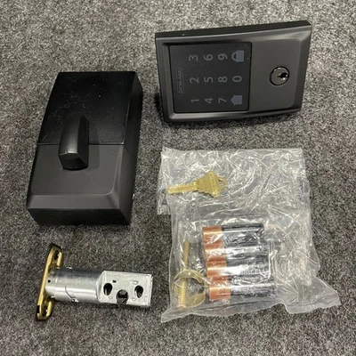 SCHLAGE Encode Smart Deadbolt Lock with Alarm, Matte Black BE489WB - Image 1 of 4