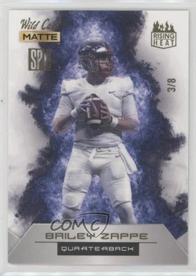 2022 Wild Card Matte SP Exclusive White - Blue Flames /8 Bailey Zappe Rookie RC - Image 1 of 2