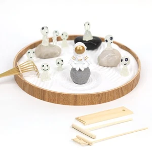 Desktop Zen Garden Kit, Outer Space Themed Zen Decor Sand Tray with Astronaut... - Picture 1 of 8