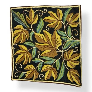 STUNNING WOVEN HAND EMBROIDERED PILLOW COVER 16" X 16" UNIQUE Square - Picture 1 of 4