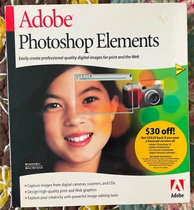 Original Adobe Photoshop Elements Win & Mac Brand New & Factory Sealed - Picture 1 of 7