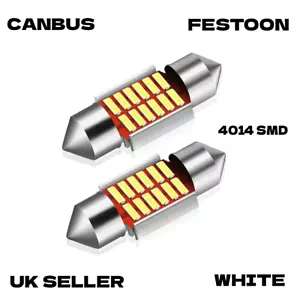 CANBUS 12 SMD LED FESTOON C5W 239 BULBS ERROR FREE 31MM 36MM 39MM 41MM WHITE UK - Picture 1 of 6