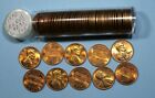 1970-P ORIRINAL ROLL CENTS BLAZING RED COINS WITH RED EDGES #93-13