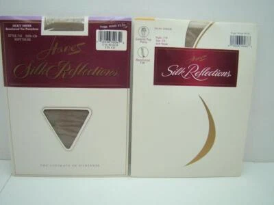 Pantimedias Hanes Silk Reflections transparentes sedosas 2 pares color topo suave talla CD Foto 1 de 4