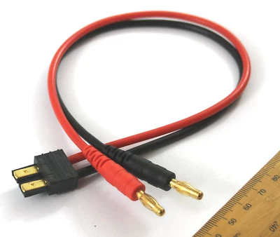 300mm TRX male to 4mm male banana/bullet connectors adaptor/wire/cable (TRAXXAS) - Image 1 of 4