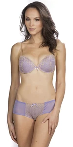 HERS BY HERMAN Sexy SPITZE U/W Gr. 34C BH & Gr. M Hipster Höschen Set - Flieder Lila - Bild 1 von 3