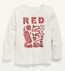 Old Navy Toddler Size 3T ~ Red Long Sleeve T-Shirt Tee .. Firetruck .. NWT