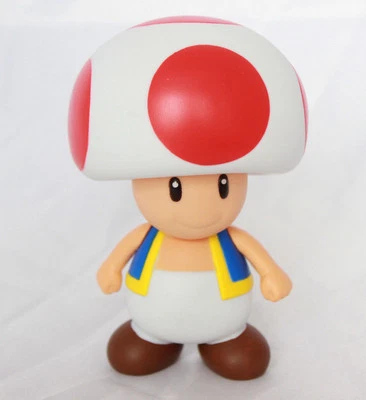 Super Mario Brothers Bros Toad 4" Action Figure Kids Cake Decoration USA SELLER - Image 1 of 3