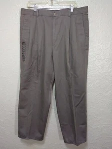 Haggar Herren Anzughose plissiert vorne grau 38 x 26 1/2 neu mit Etikett $ 40 LESEN! - Bild 1 von 13