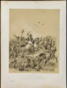Lithographie von 1859: Konstantin, Vandalen, Schweden und Alains. (Victor Adam) - Bild 1 von 2