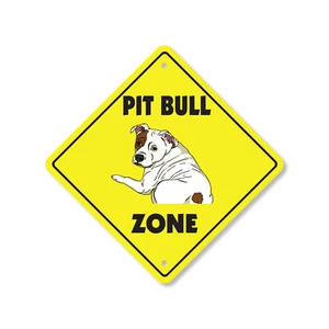 Pit Bull Plastic Street Sign Crossing Xing Gift Novelty Funny - Picture 1 of 21