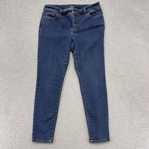 Lauren Ralph Lauren Jeans Womens Size 10p Petite Blue Tapered Denim Ladies 30x26