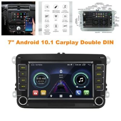 Radio estéreo para automóvil Carplay 2 DIN incorporada 7" Android 10.1 cuatro núcleos GPS Bluetooth Foto 1 de 4